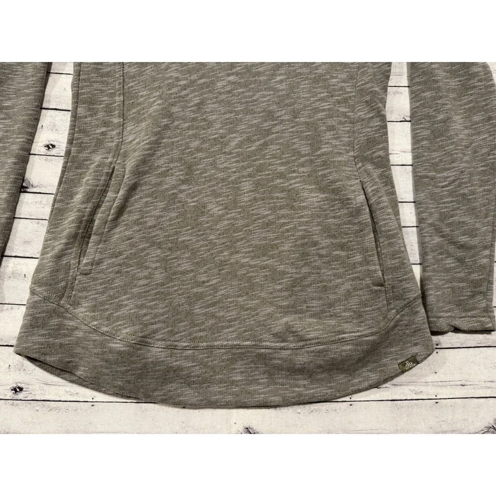 prAna Womens Calexa Tunic Sweater Sz XS Heather Green Pullover Active Pockets - Picture 5 of 15
